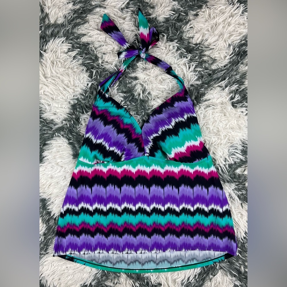 Catalina Women's Multi-Color Swim Top Tankini Size 1x (16W)